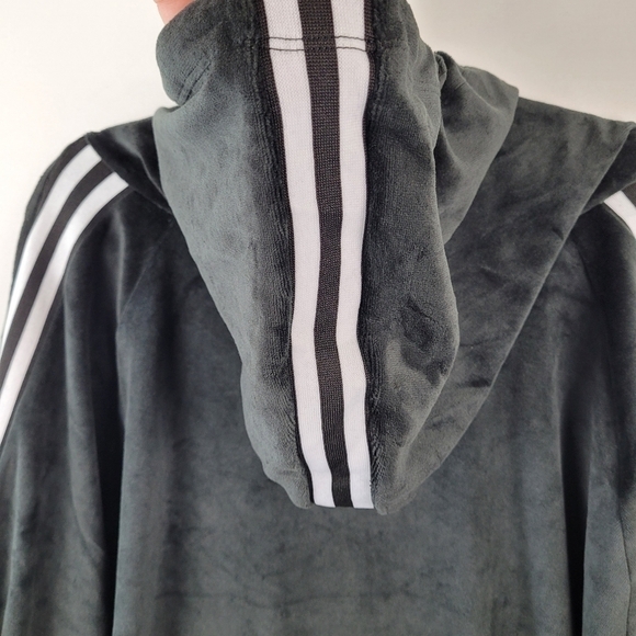 NWT Kingsize Mens Big & Tall MVP Velour Hoodie Onyx Black with White Stripes 6XL - Picture 7 of 12